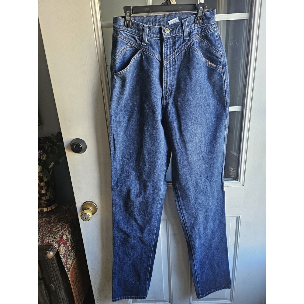 Rocky Mountain Vintage Rockies Jeans Size 7/8 X Long Inseam Blue Straight Leg